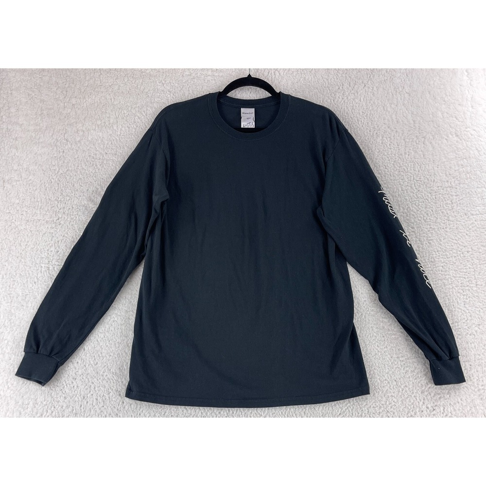 RipnDip T-Shirt Mens Medium Black Romantic Nerm Long Sleeve‎ Crew Neck Cotton